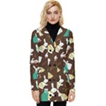 Easter rabbit pattern Button Up Hooded Coat 