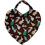 Easter rabbit pattern Giant Heart Shaped Tote
