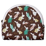 Easter rabbit pattern Horseshoe Style Canvas Pouch
