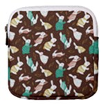 Easter rabbit pattern Mini Square Pouch