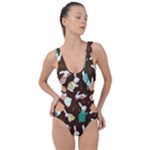 Easter rabbit pattern Side Cut Out Swimsuit