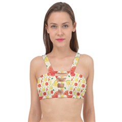 Lemon And Grapefruit Slices Pattern Cage Up Bikini Top by coxoas