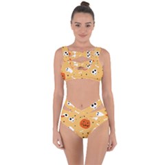 Spooky Halloween Pattern Design Bandaged Up Bikini Set 