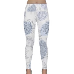 Flowers Hand Drawn Pattern Lightweight Velour Classic Yoga Leggings by coxoas
