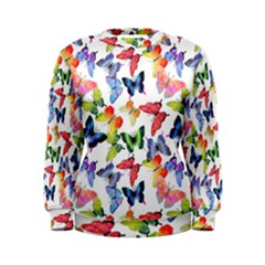 Bright Butterflies Circle In The Air Women s Sweatshirt by SychEva