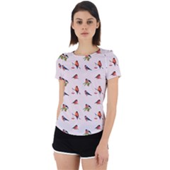 Bullfinches Sit On Branches Back Cut Out Sport Tee by SychEva