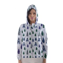 Coniferous Forest Women s Hooded Windbreaker by SychEva
