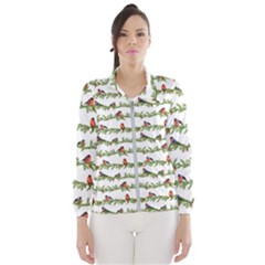 Bullfinches On The Branches Women s Windbreaker by SychEva