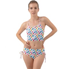 Multicolored Sweet Donuts Mini Tank Bikini Set by SychEva