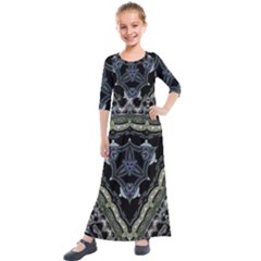 Folksy Trinity Kids  Quarter Sleeve Maxi Dress by MRNStudios