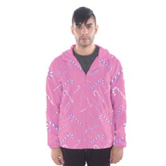 Sweet Christmas Candy Men s Hooded Windbreaker by SychEva