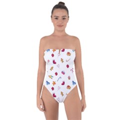 Christmas Elements Tie Back One Piece Swimsuit by SychEva