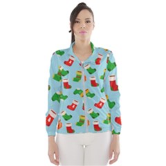 Christmas Socks Women s Windbreaker by SychEva