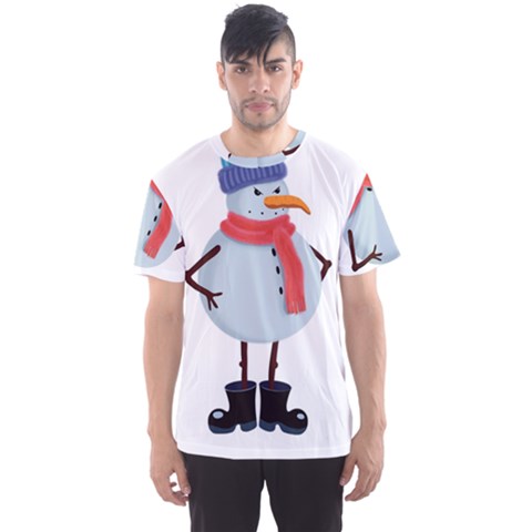Angry Snowman Men s Sport Mesh Tee by SychEva