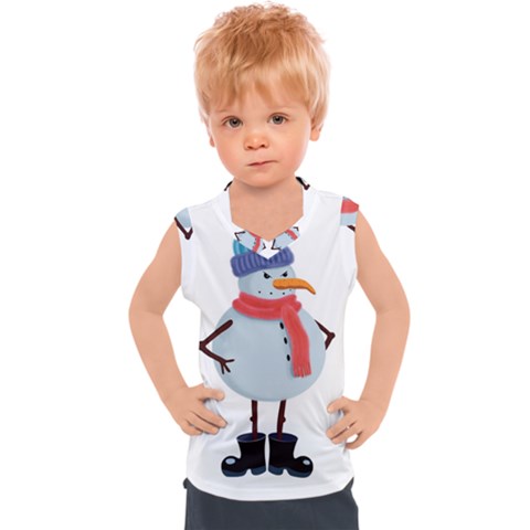 Angry Snowman Kids  Sport Tank Top by SychEva