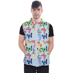 Watercolor Butterflies Men s Puffer Vest by SychEva