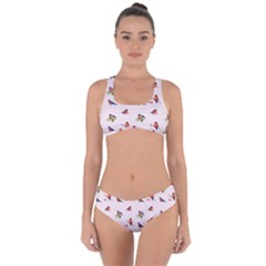 Bullfinches Sit On Branches Criss Cross Bikini Set by SychEva