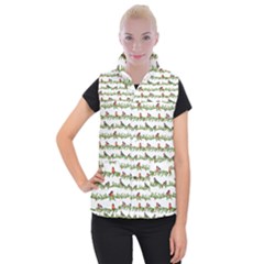 Bullfinches On The Branches Women s Button Up Vest by SychEva