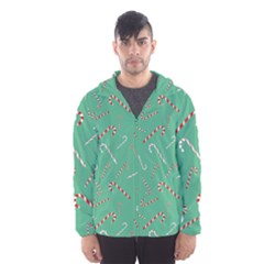 Sweet Christmas Candy Men s Hooded Windbreaker by SychEva