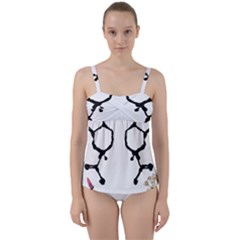 Chirality Twist Front Tankini Set by Limerence
