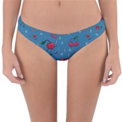 Red Cherries Athletes Reversible Hipster Bikini Bottoms by SychEva