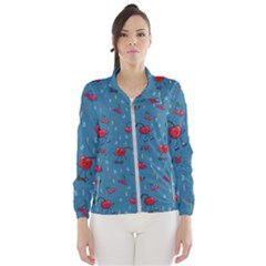 Red Cherries Athletes Women s Windbreaker by SychEva