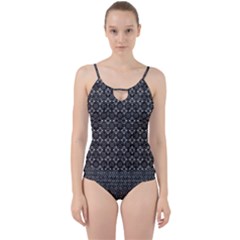 Black Lace Cut Out Top Tankini Set by SychEva