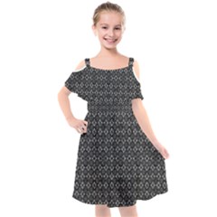 Black Lace Kids  Cut Out Shoulders Chiffon Dress by SychEva