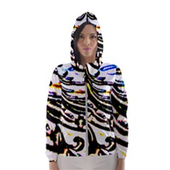 Faux Baroque Print Women s Hooded Windbreaker by 3cl3ctix