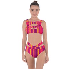 Warped Stripy Dots Bandaged Up Bikini Set  by essentialimage365