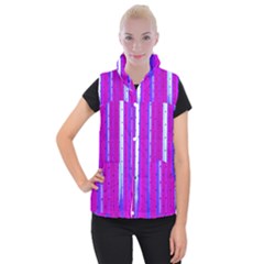 Warped Stripy Dots Women s Button Up Vest by essentialimage365