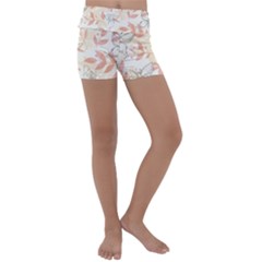 Spring Insects Kids  Lightweight Velour Yoga Shorts by coxoas