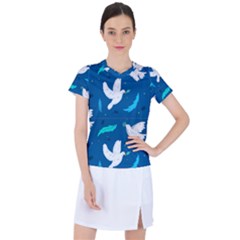 Peace Day Dove Pattern Women s Sports Top by coxoas