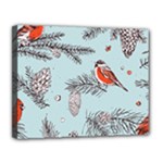 Christmas birds Canvas 14  x 11  (Stretched)