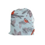 Christmas birds Drawstring Pouch (Large)