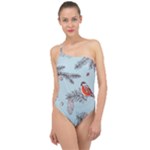 Christmas birds Classic One Shoulder Swimsuit