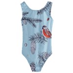 Christmas birds Kids  Cut-Out Back One Piece Swimsuit