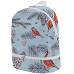 Christmas birds Zip Bottom Backpack