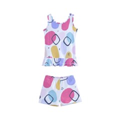 Abstract Multicolored Shapes Kids  Boyleg Swimsuit by SychEva