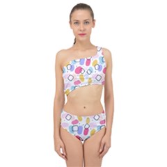 Abstract Multicolored Shapes Spliced Up Two Piece Swimsuit by SychEva