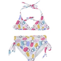 Abstract Multicolored Shapes Kids  Classic Bikini Set by SychEva