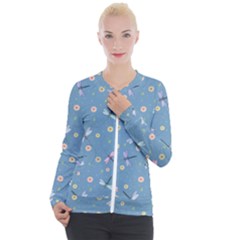Cute Dragonflies In Spring Casual Zip Up Jacket by SychEva