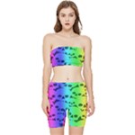 Rainbow Skull Collection Stretch Shorts and Tube Top Set