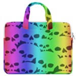 Rainbow Skull Collection MacBook Pro Double Pocket Laptop Bag (Large)