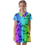 Rainbow Skull Collection Kids  Asymmetric Collar Dress