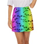 Rainbow Skull Collection Mini Front Wrap Skirt