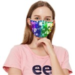 Rainbow Graffiti Fitted Cloth Face Mask (Adult)