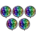 Rainbow Graffiti Mini Round Pill Box (Pack of 5)