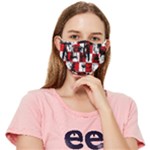 Emo Checker Graffiti Fitted Cloth Face Mask (Adult)