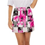 Pink Star Splatter Mini Front Wrap Skirt